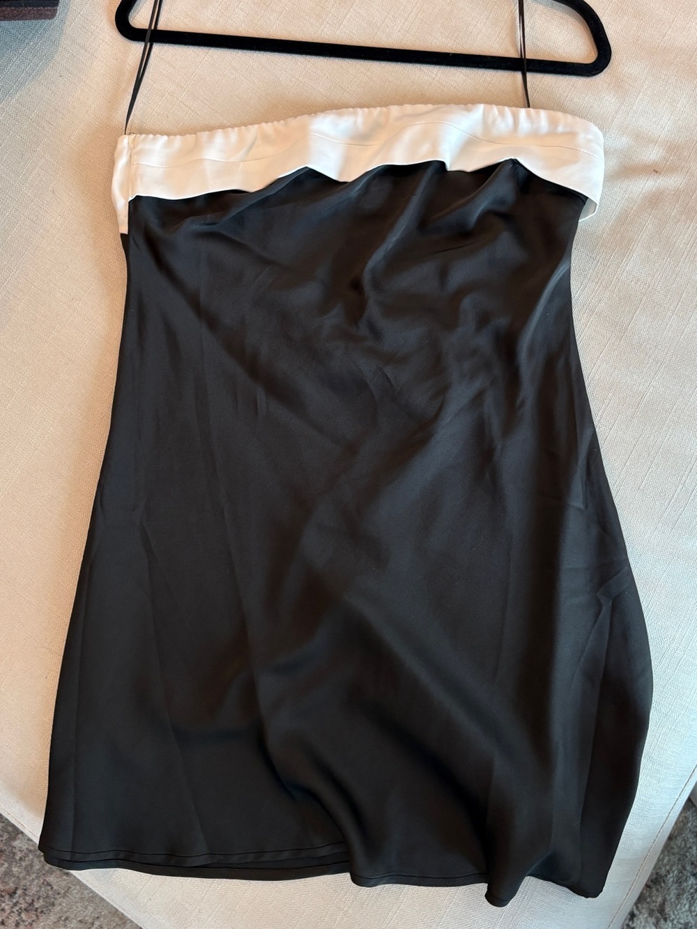 Princess Polly Sexy Satin Slip Dress with White Trim